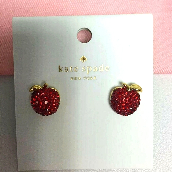 NEW Kate Spade Dashing Beauty Apple Studs - Picture 4 of 7